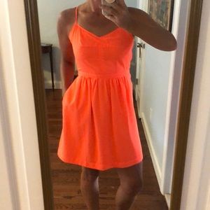 JCrew Neon Slip Dress